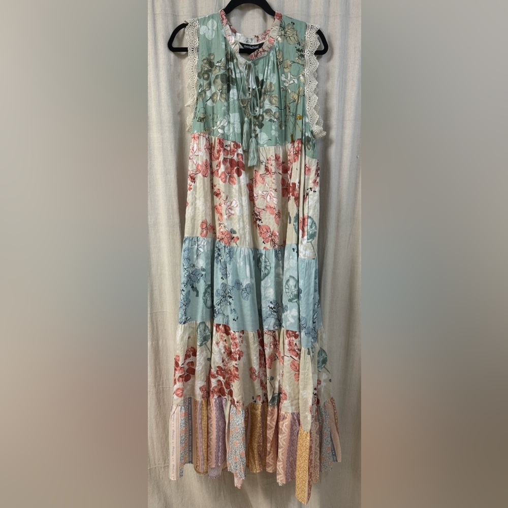 NWT Pastel Floral Tiered Maxi Dress - by Davi & Dani